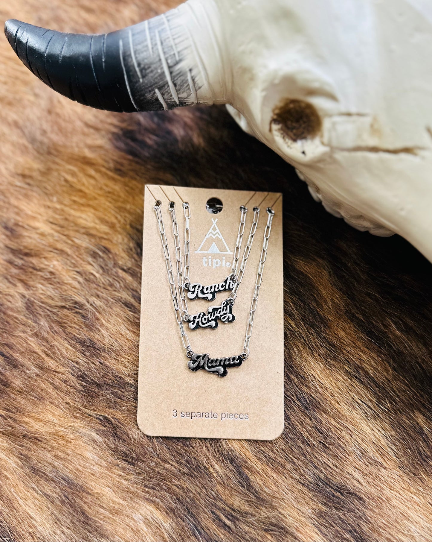 Howdy Theme 3 pc Necklace Set