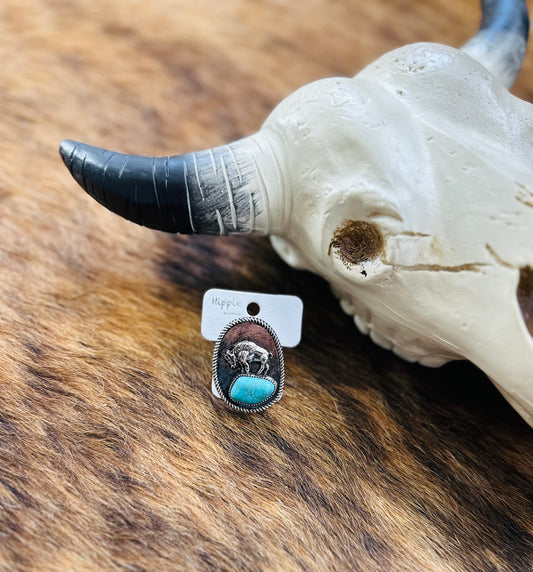 Western Buffalo Cuff Ring