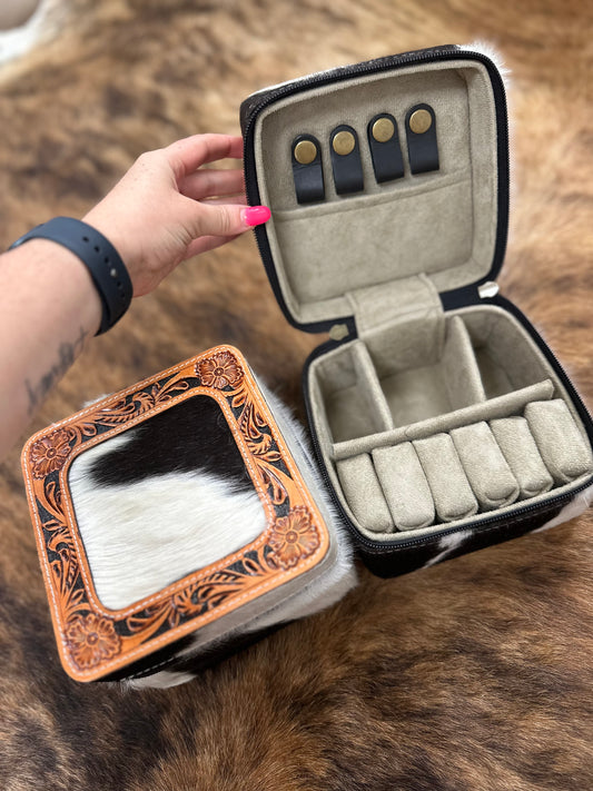 Cowhide Jewelry Box