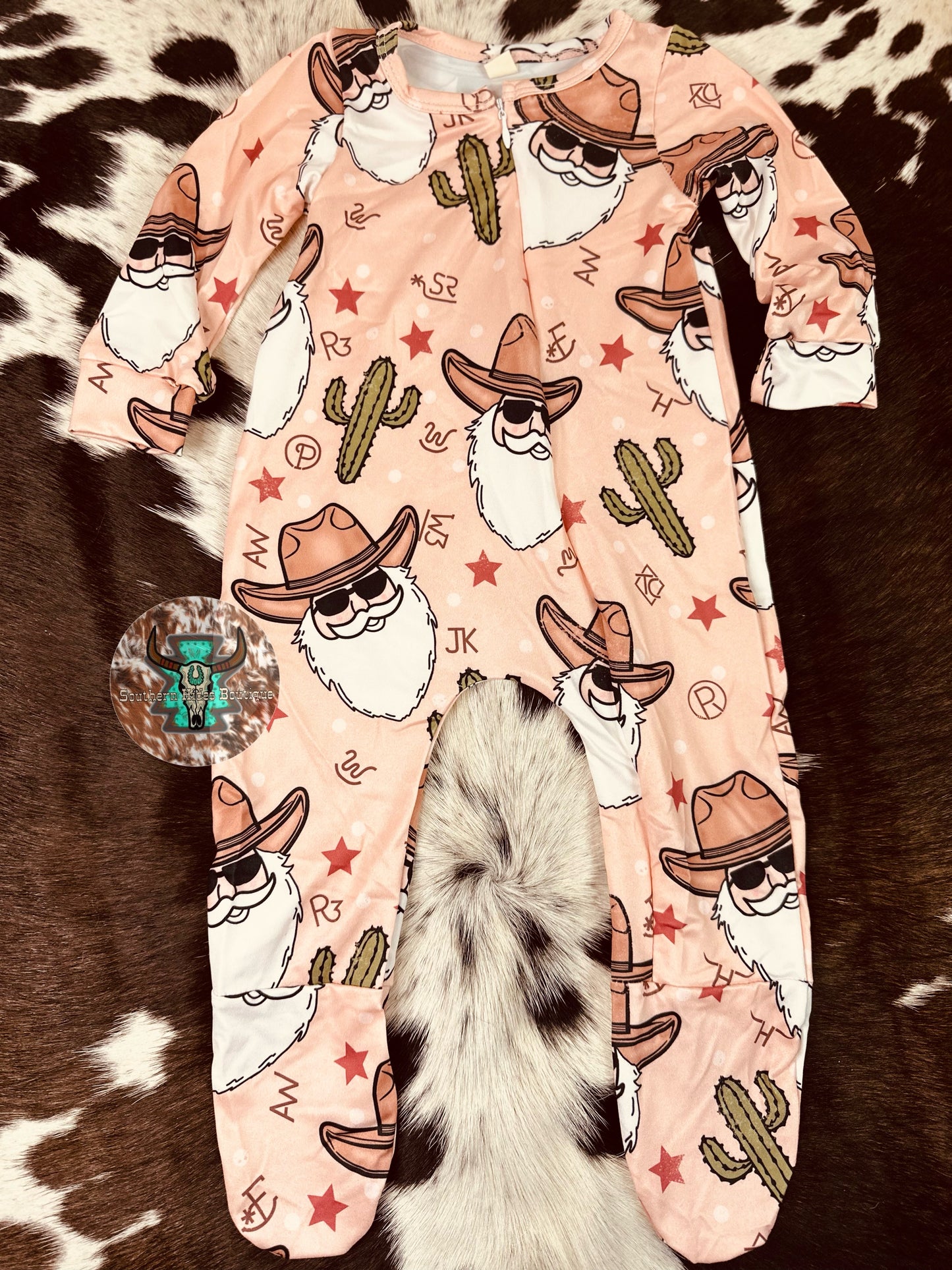 Girl’s Cowboy Santa Footie