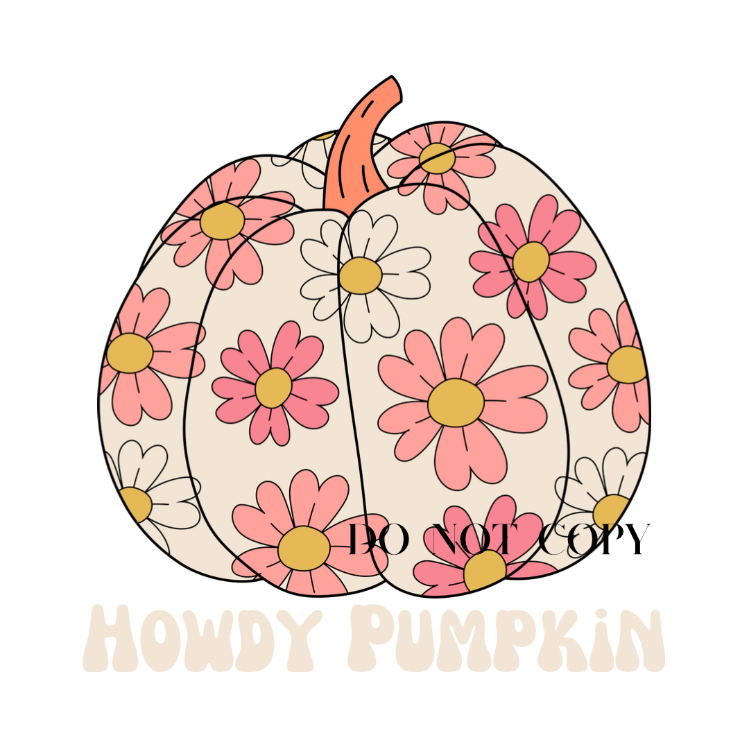 **DIGITAL DOWNLOAD** Floral Howdy Pumpkin