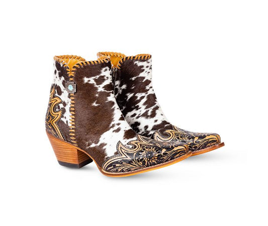 Mesa Valley Cowhide & Leather Tooled Boots